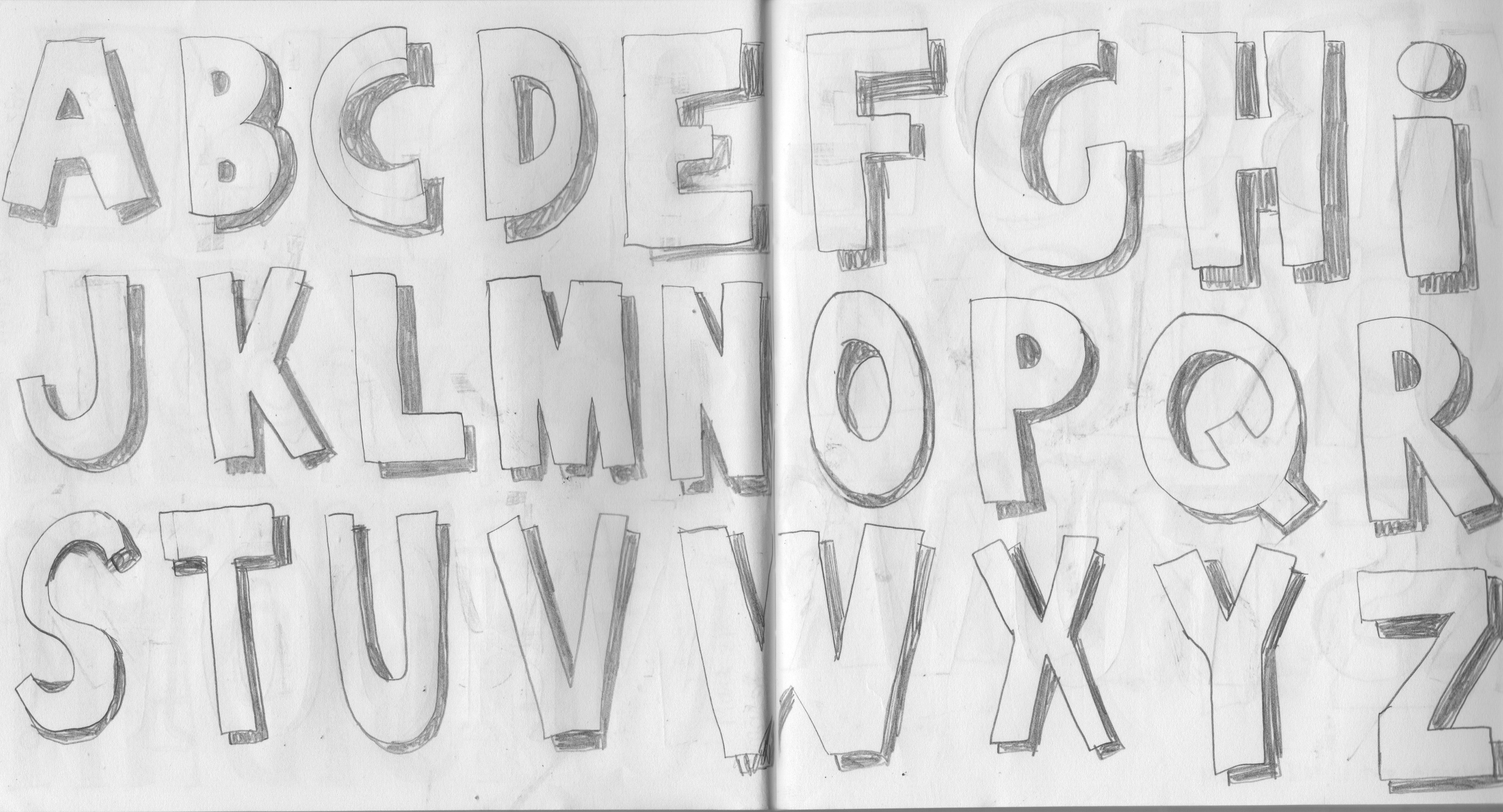 I got ambitious on the last day. I didn't only do ONE alphabet in 3D....