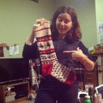 Knitting a Christmas stocking, episode 1